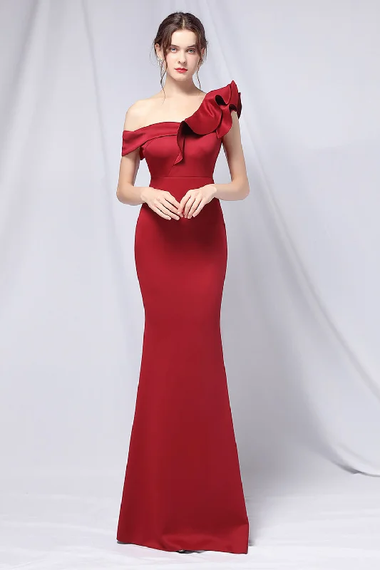 Office Dresses for Business -One Shoulder Simple Prom Dress