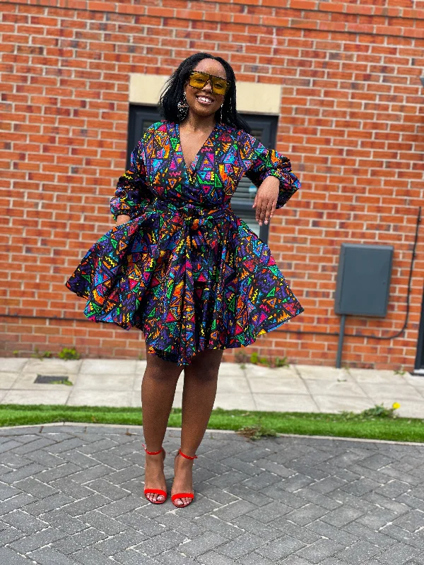 Retro Dresses for Throwback -Asher Ankara Mini Dress | African Print