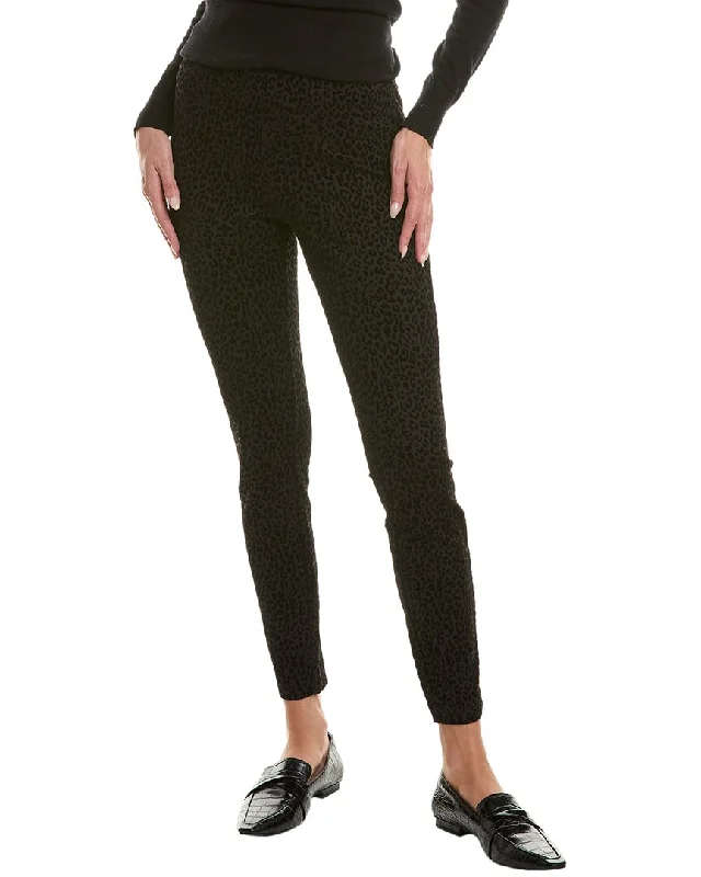 Stretchy knit tight trousers for women with soft fabric and relaxed fit -Nanette Nanette Lepore Leopard Flocked Pant