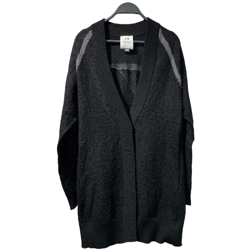 Three - quarter - sleeve cardigan for versatility -Y-3/Cardigan/Black/Polyester/H61923