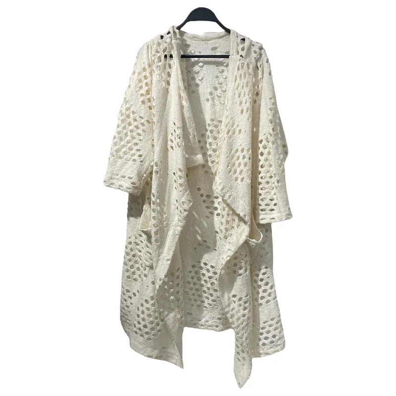 Round - neck cardigan for a cute appearance -Y's/Heavy Cardigan/2/Cream/Cotton/YJ-T21-677