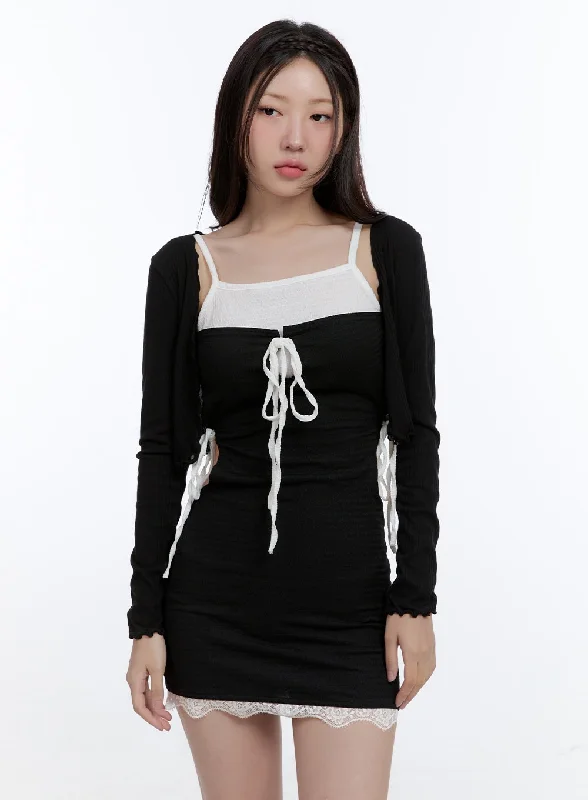 Machine - knitted cardigan for durability -Cotton Crop Cardigan CG414