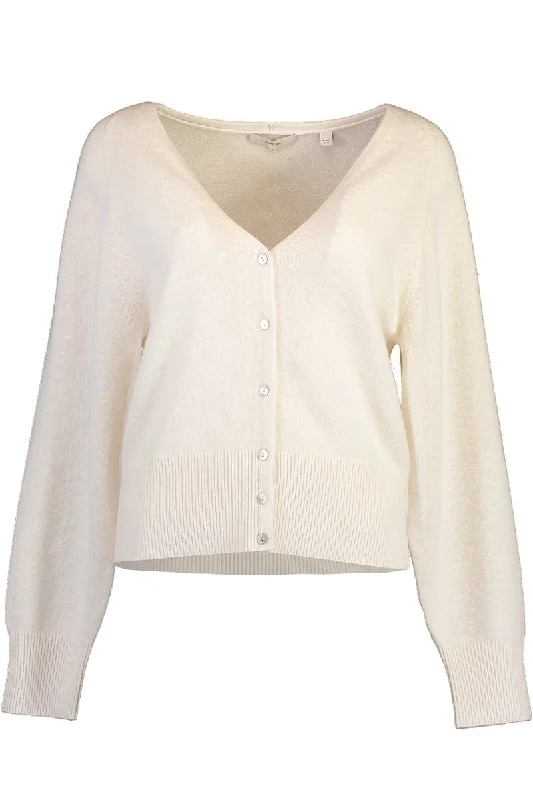 Three - quarter - sleeve cardigan for versatility -Raglan Cardigan - Off White