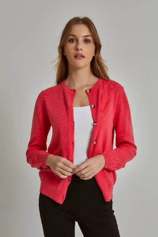 Pink - cardigan for a sweet and feminine touch -Cardigan