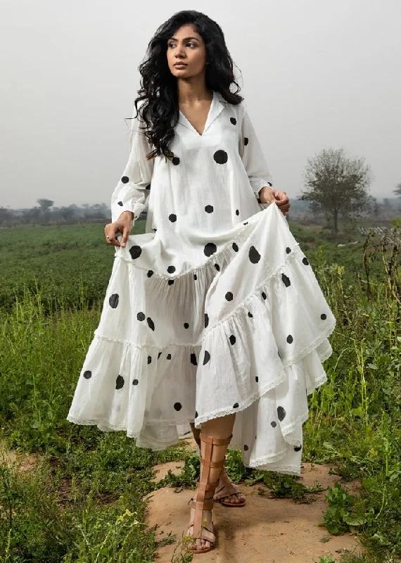 Red Dresses for Statement -Ivory maxi dress