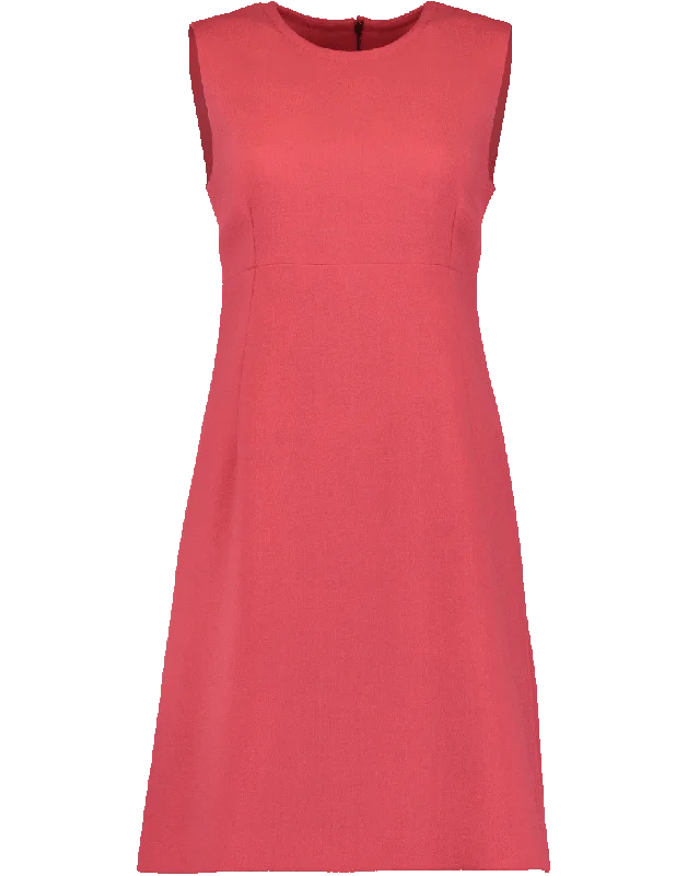 Buttoned Dresses for Stylish -A Line Wool Crepe Dress