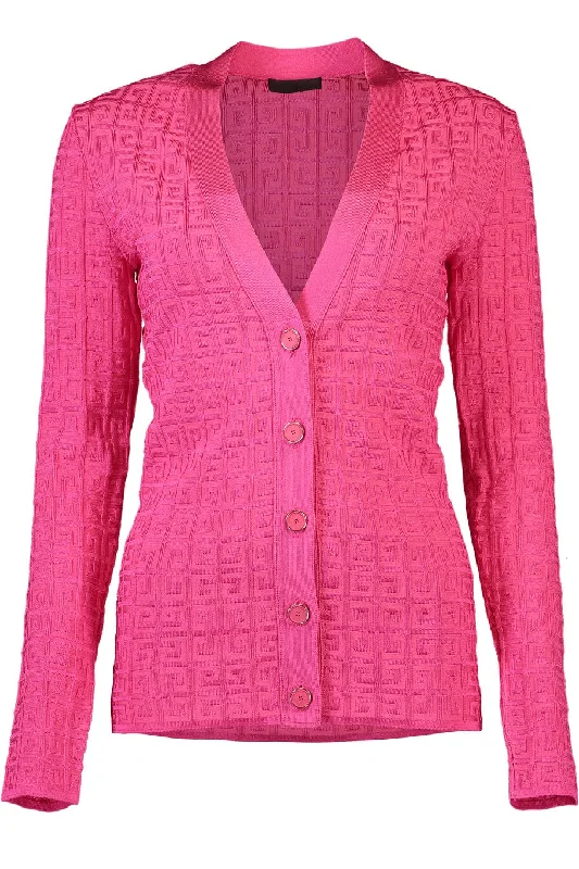 Cycling - cardigan for a sporty look -Button Up Fitted Monogram Cardigan