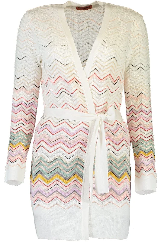 White - cardigan for a clean and fresh look -Knit Cardigan