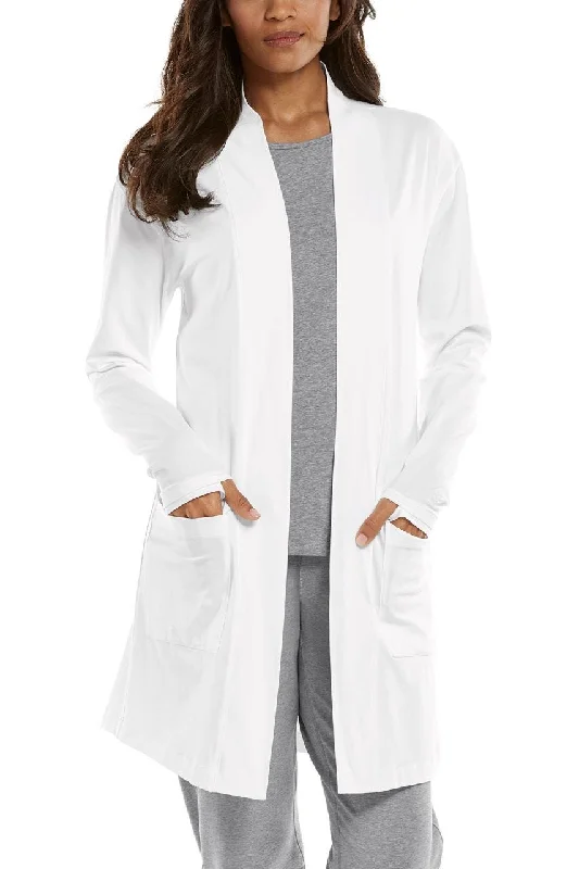 Hooded cardigan for added warmth -Women's Corbella Cardigan | White