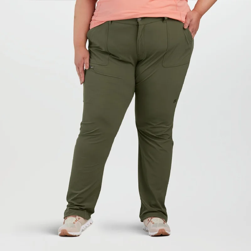 Cozy tight trousers for women with fleece-lined fabric for warmth during cold weather -Women's Ferrosi Pants - Plus In Fatigue