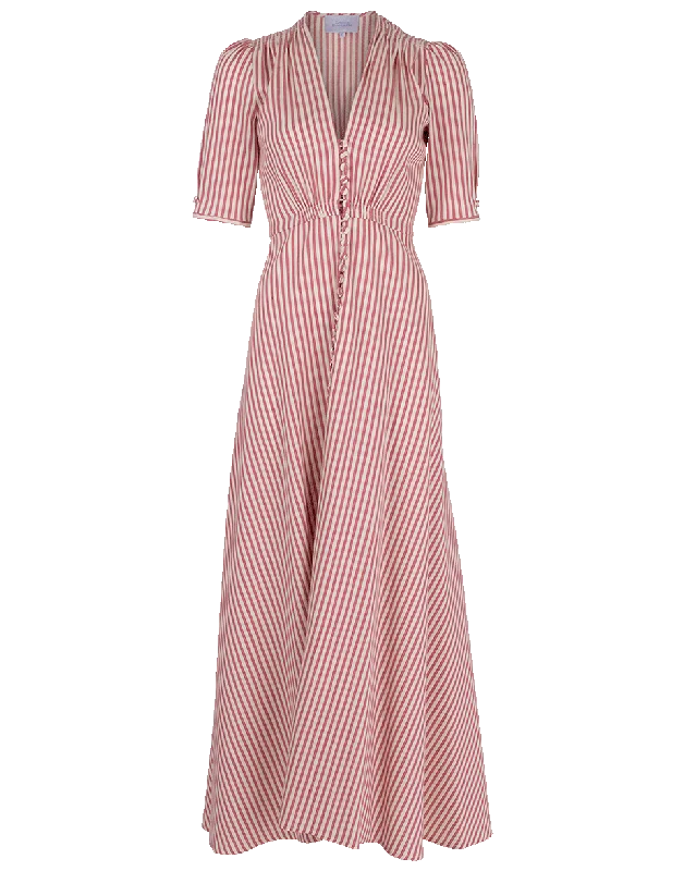 Pink Dresses for Feminine -Front Slit Maxi Dress