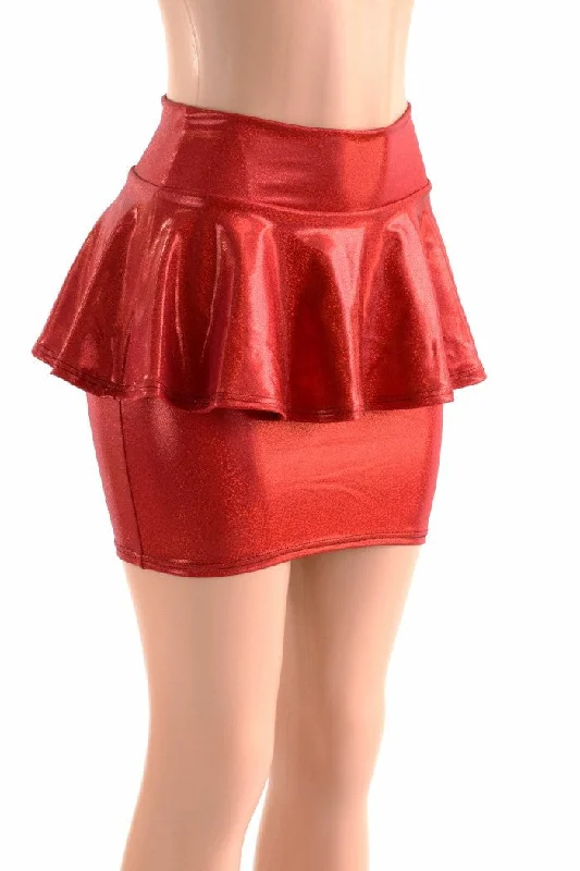 Affordable skirts with basic solid colors -Bodycon Peplum Skirt -Choose Color