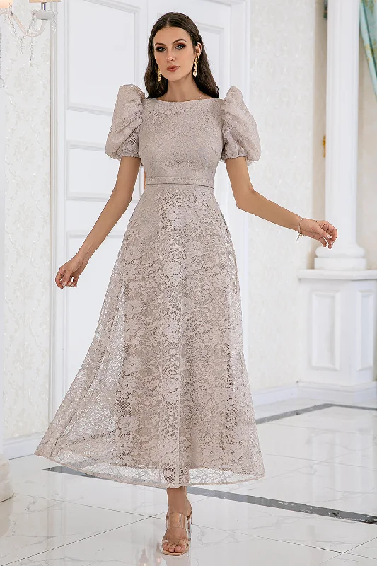 Formal Dresses for Occasions -Champagne Lace Mother of the Bride Dress