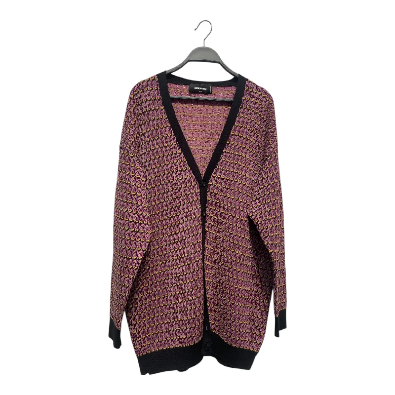 Women's cashmere cardigan for warmth -DSQUARED2/Cardigan/XS/All Over Print/Polyester/PNK/