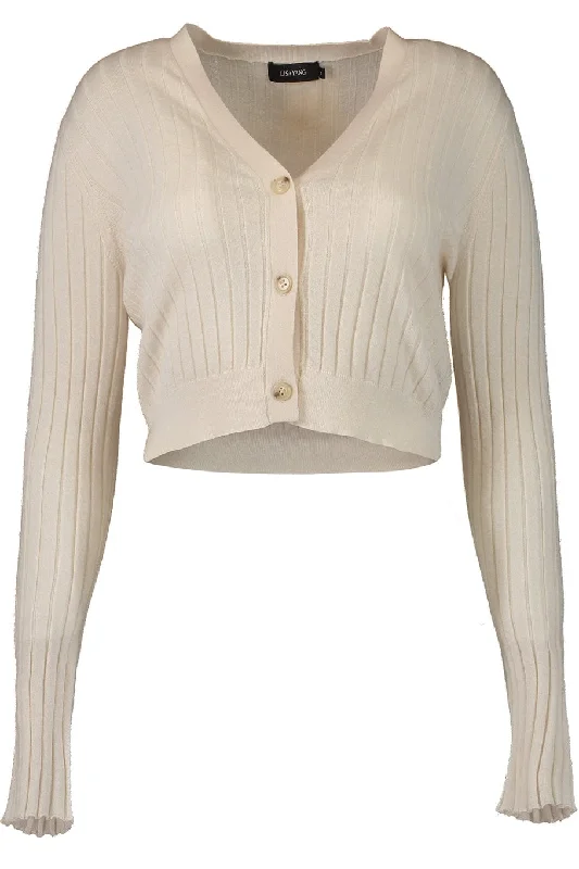 School - cardigan for a stylish campus look -Corinne Cardigan - Eggshell