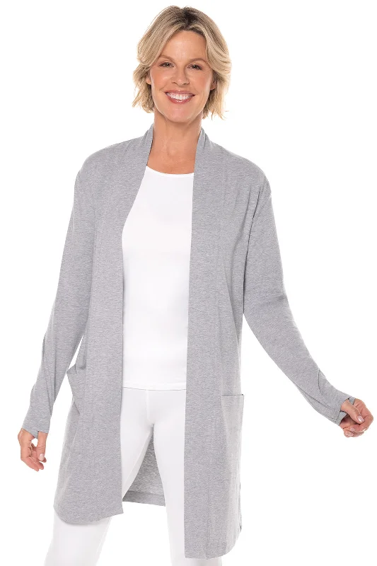 Shawl - collar cardigan for a sophisticated look -Women's Corbella Cardigan | Grey Heather