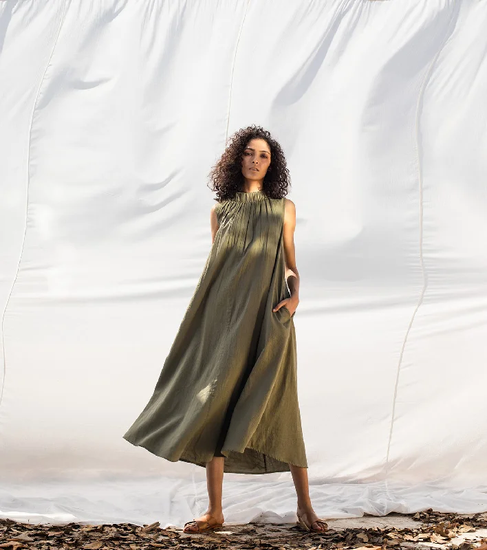 Faux Leather Dresses for Affordable -We Olive Tent Dress