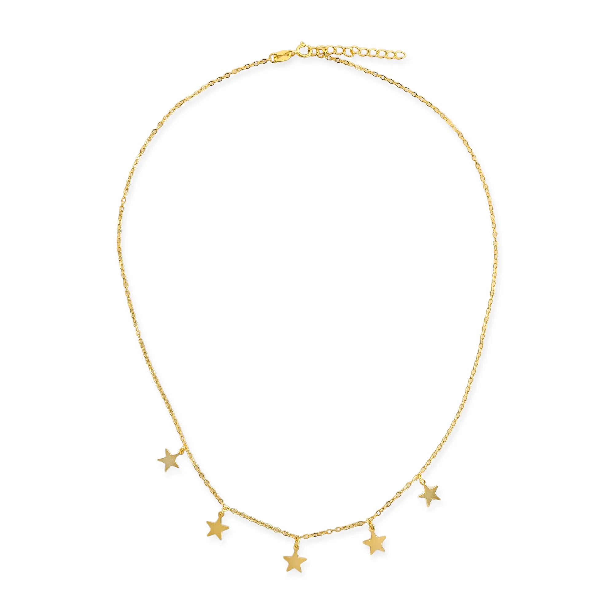 Best necklaces and pendants with sterling silver for an affordable yet stylish choice-14K Gold Dipped Stars Necklace