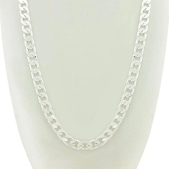 Necklaces and pendants with personalized charms for a custom piece of jewelry-14k White Gold Filled Cuban Link Chain 24"