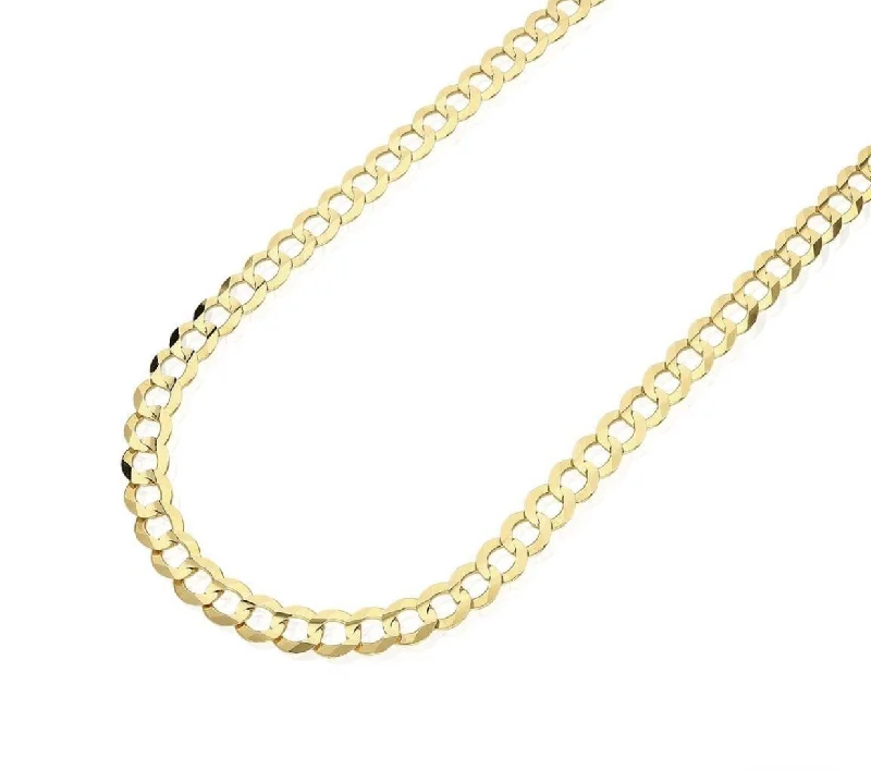 Beautiful necklaces and pendants with tree branch motifs for a nature-inspired design-14k Yellow Gold Solid 8.5 mm Cuban Curb Chain Necklace 24″