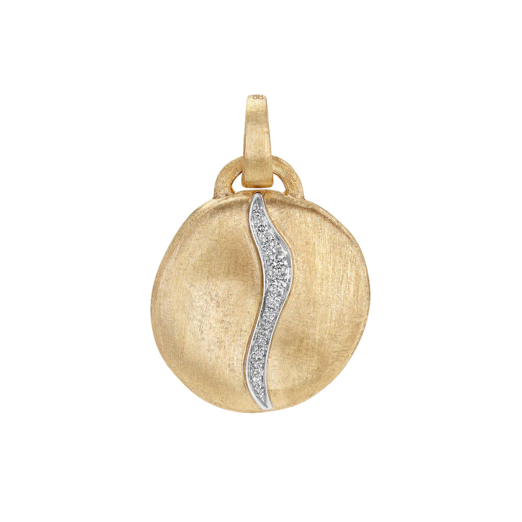 Elegant necklaces and pendants with gold chains for a chic, timeless appearance-Marco Bicego Jaipur Collection 18K Yellow Gold Extra Large Diamond Accent Pendant