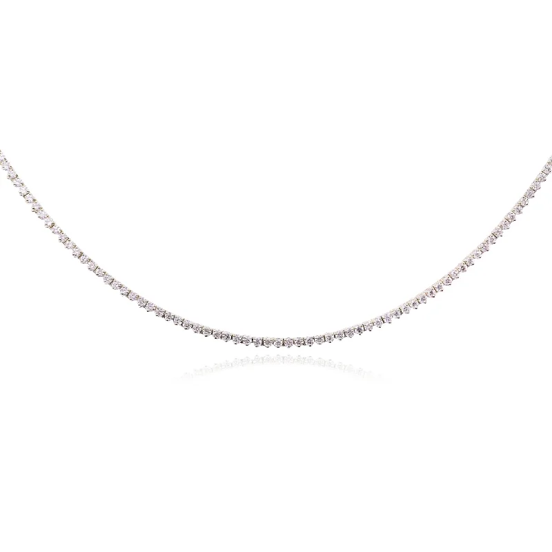 Stunning necklaces and pendants with amethyst gemstones for a calming effect-14K YELLOW GOLD DIAMOND TENNIS NECKLACE - 5.56CTW