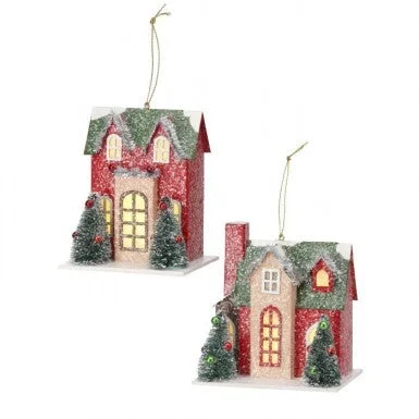 Best necklaces and pendants with intricate filigree for vintage-inspired elegance-5.5" Village House Ornament