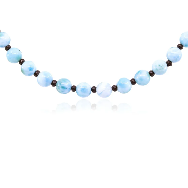 Necklaces and pendants with infinity love symbols for an eternal, romantic gesture-EXCLUSIVELY NINA LARIMAR AND BROWN BEAD NECKLACE