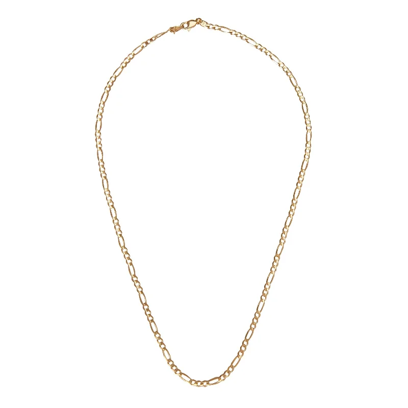 Best necklaces and pendants with statement designs for a fashionable accessory-18" Figaro Chain