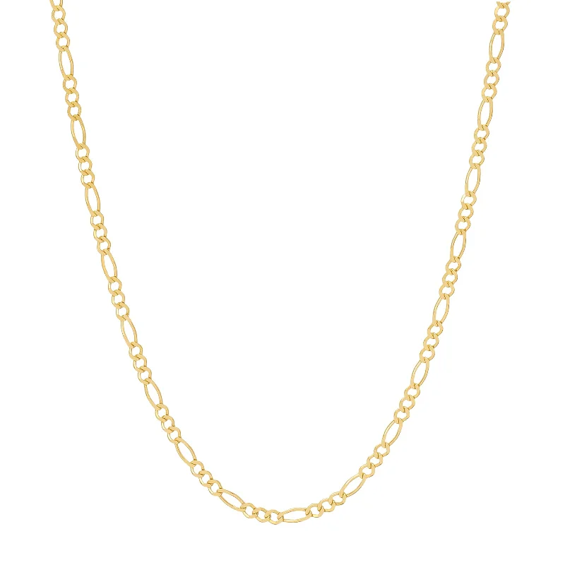 Simple necklaces and pendants with bar pendants for a sleek modern design-18" Classic Figaro Chain - 2.8mm