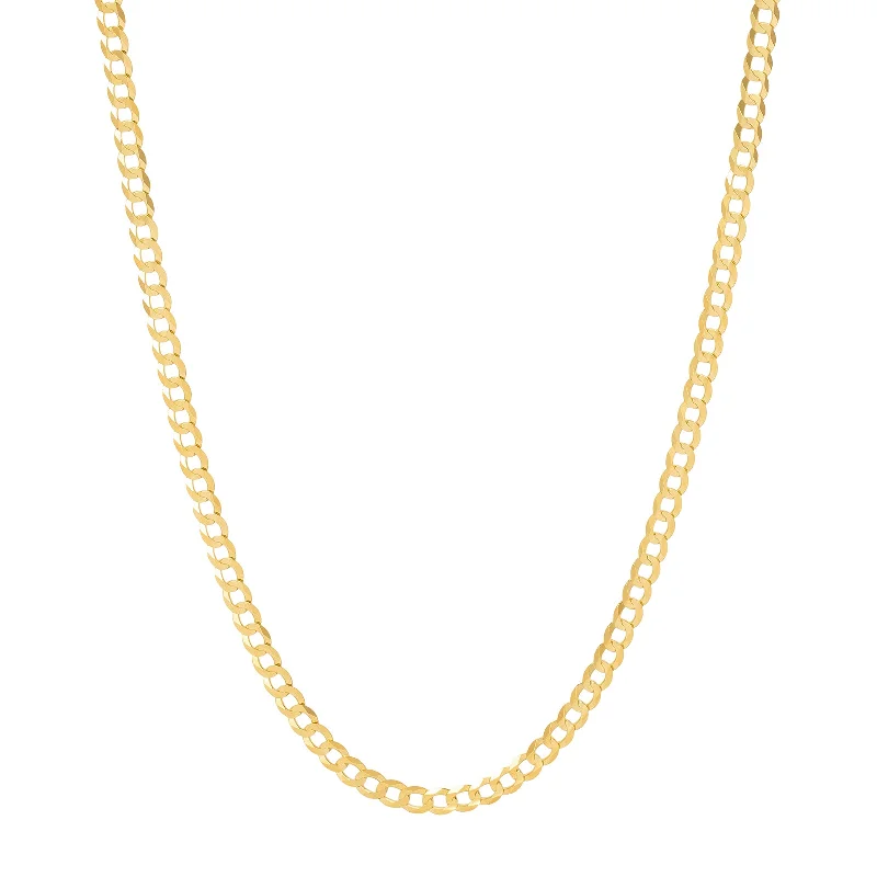 Best necklaces and pendants with cubic zirconia for a budget-friendly dazzling effect-18" Comfort Curb Chain - 3.2mm