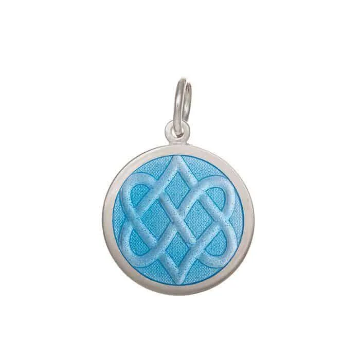 Necklaces and pendants with lock and key designs for a symbolic gesture-Celtic Knot Light Blue