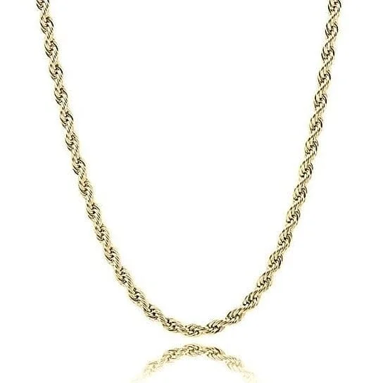 Best necklaces and pendants with emerald gemstones for a rich, sophisticated design-Gold Filled High Polish Finish Rope Chain