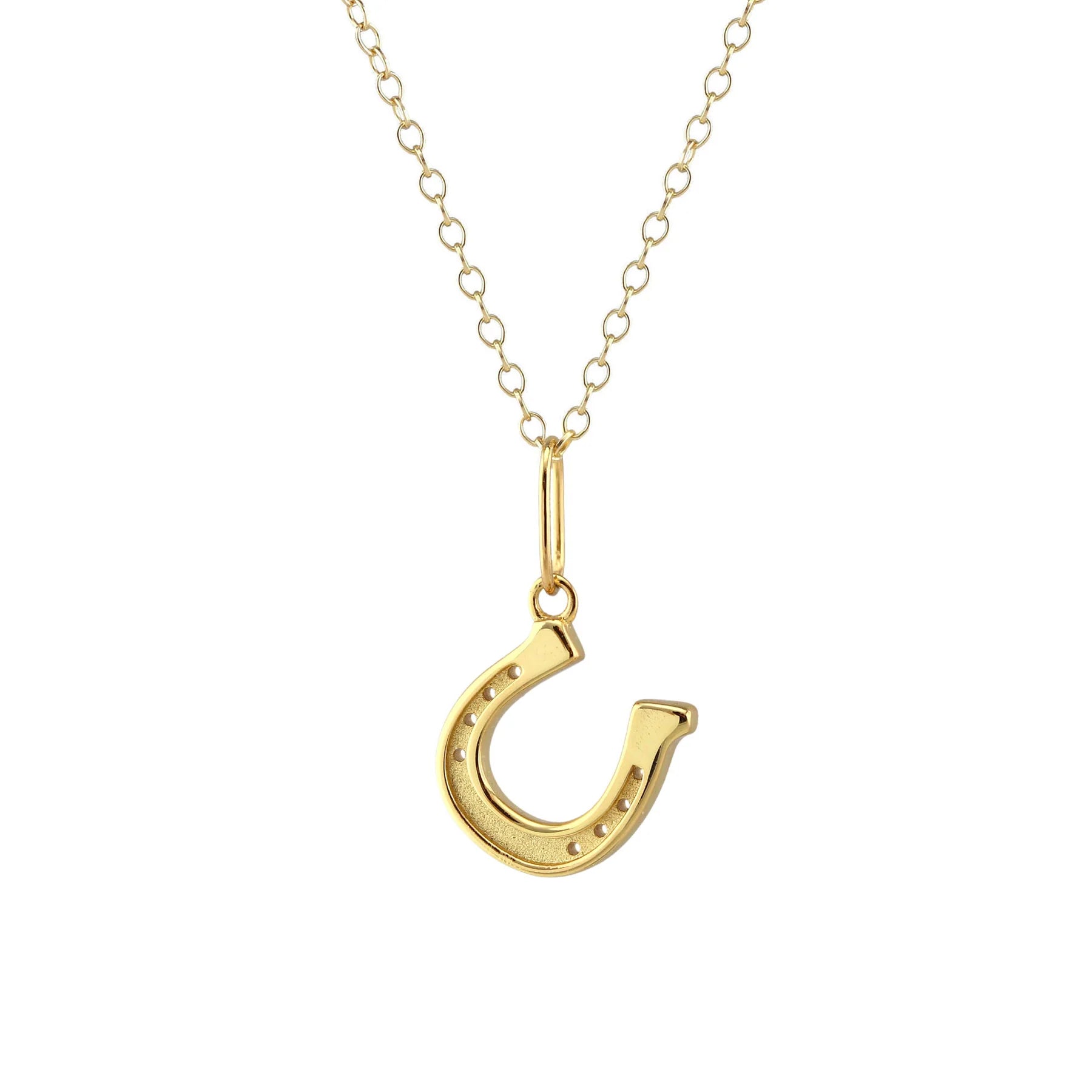 Necklaces and pendants with custom designs for a completely unique jewelry piece-Horseshoe Charm Necklace