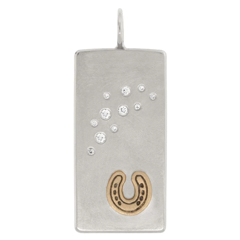 Best necklaces and pendants with floral designs for a feminine and elegant feel-Horseshoe ID Tag