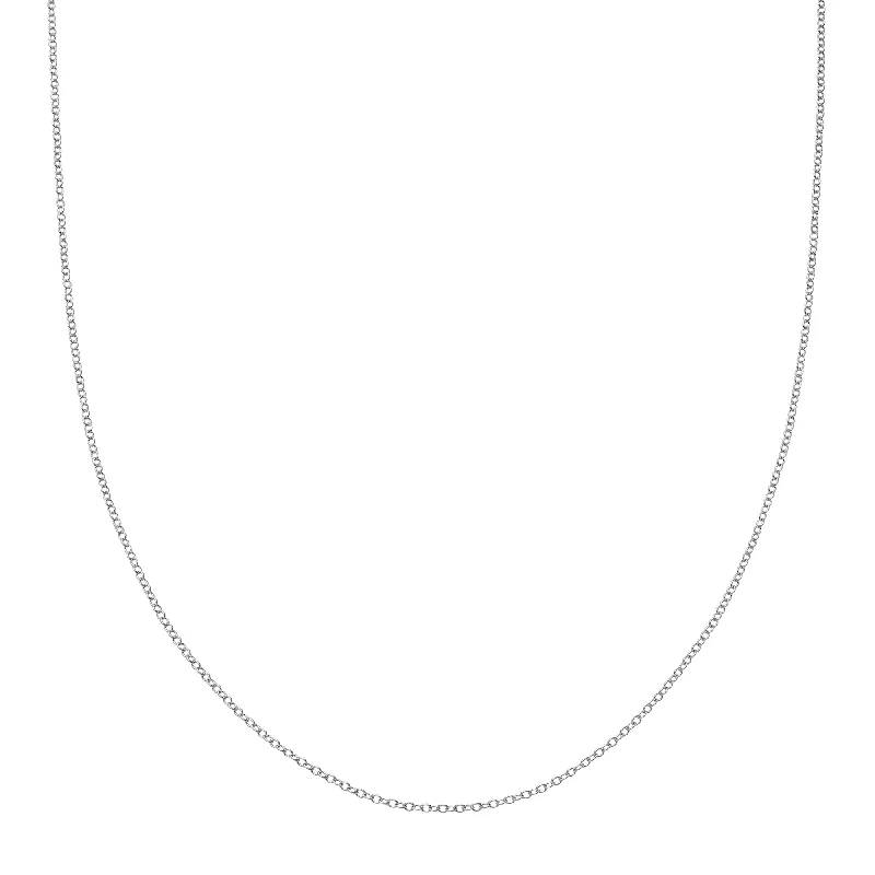 Simple necklaces and pendants with tiny charms for a delicate and casual vibe-32" Chain - White Gold