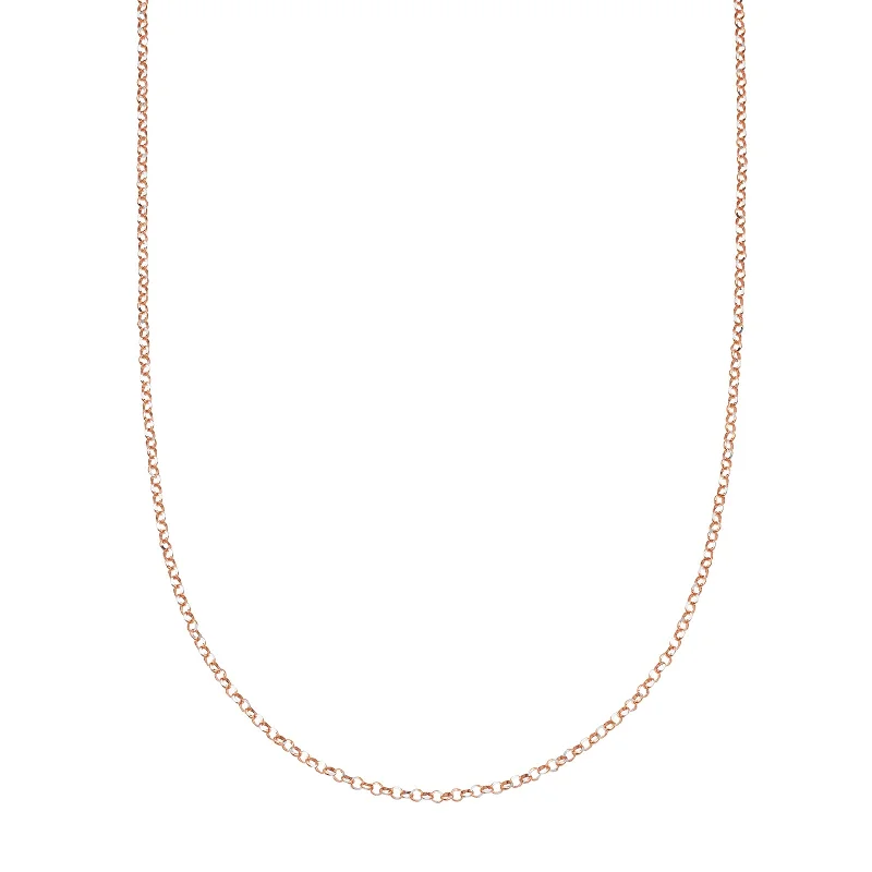 Necklaces and pendants with diamond pendants for a luxurious sparkling effect-32" Rolo Chain - Rose Gold