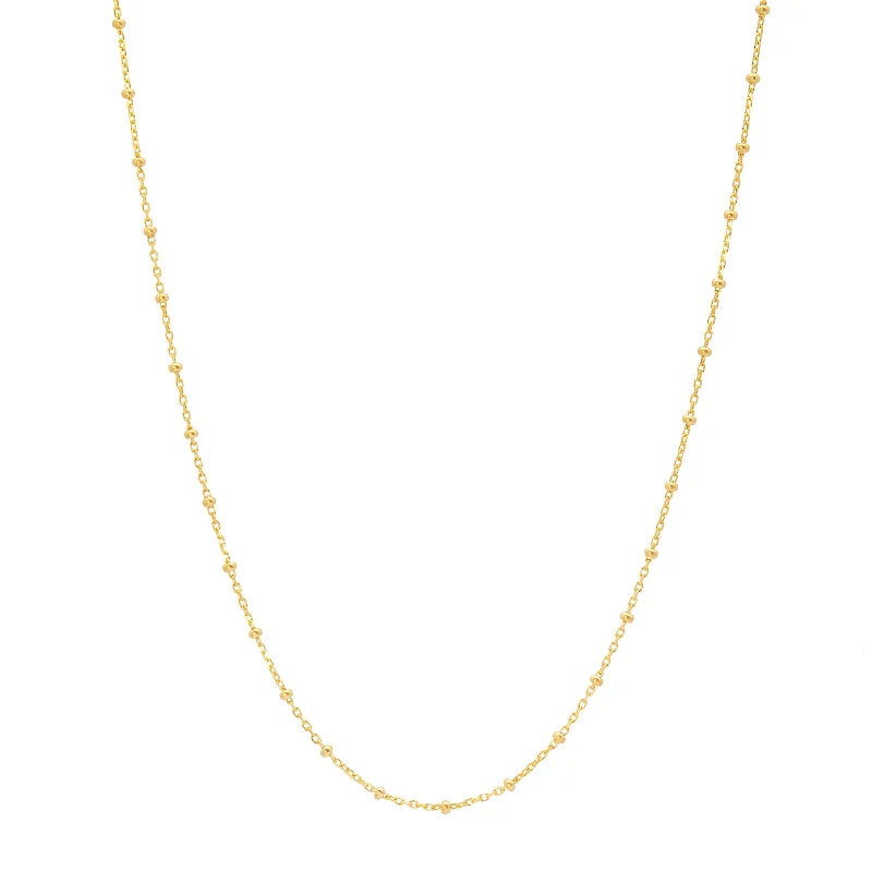 Stunning necklaces and pendants with aquamarine stones for a serene effect-32" Sphere Chain - Gold