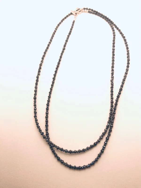 Stunning necklaces and pendants with ruby and diamond combinations for a luxurious effect-Mystic Black Spinel 2mm Hill Tribe Necklace