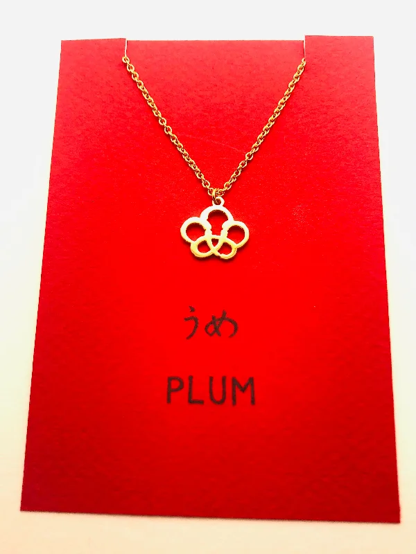 Best necklaces and pendants with sterling silver for an affordable yet stylish choice-Plum in Hiragana Necklace