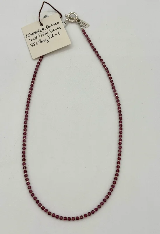 Necklaces and pendants with custom engravings for a personal, meaningful gift-Rhodolite Garnet Hill Tribe and Sterling Silver Necklace