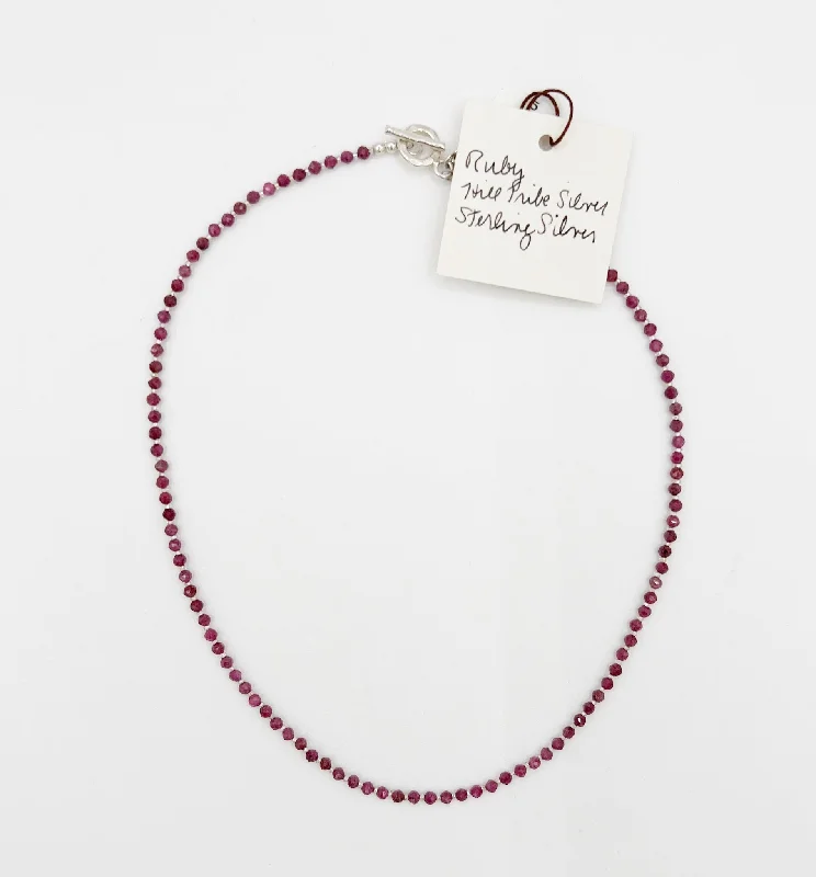 Stunning necklaces and pendants with chakra stones for healing and balance-Ruby Hill Tribe and Sterling Silver Necklace