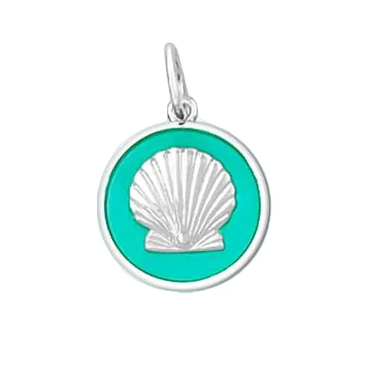 Beautiful necklaces and pendants with diamond halo settings for extra brilliance-Shell Seafoam/Silver