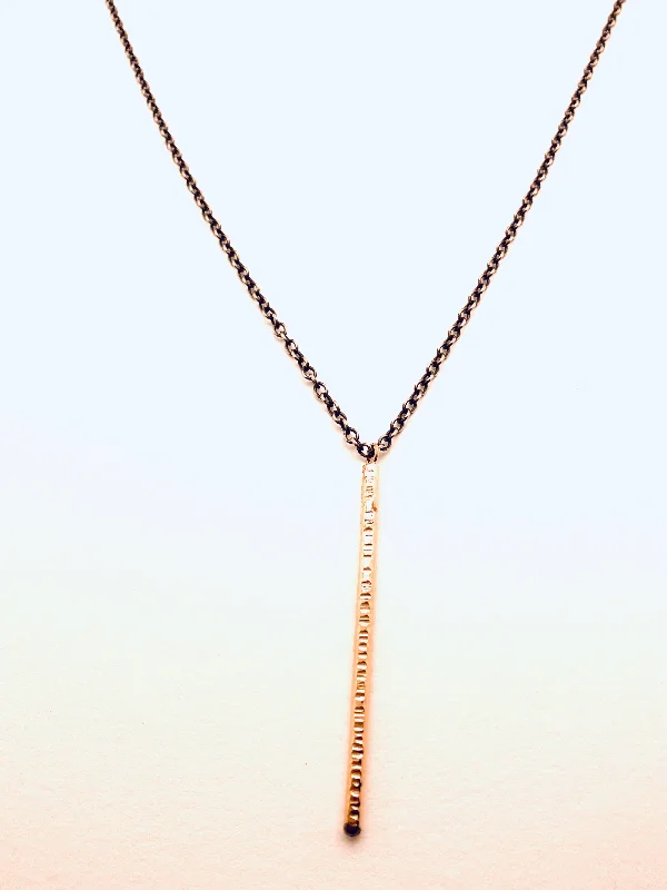 Stunning necklaces and pendants with amethyst gemstones for a calming effect-Single Stick Necklace