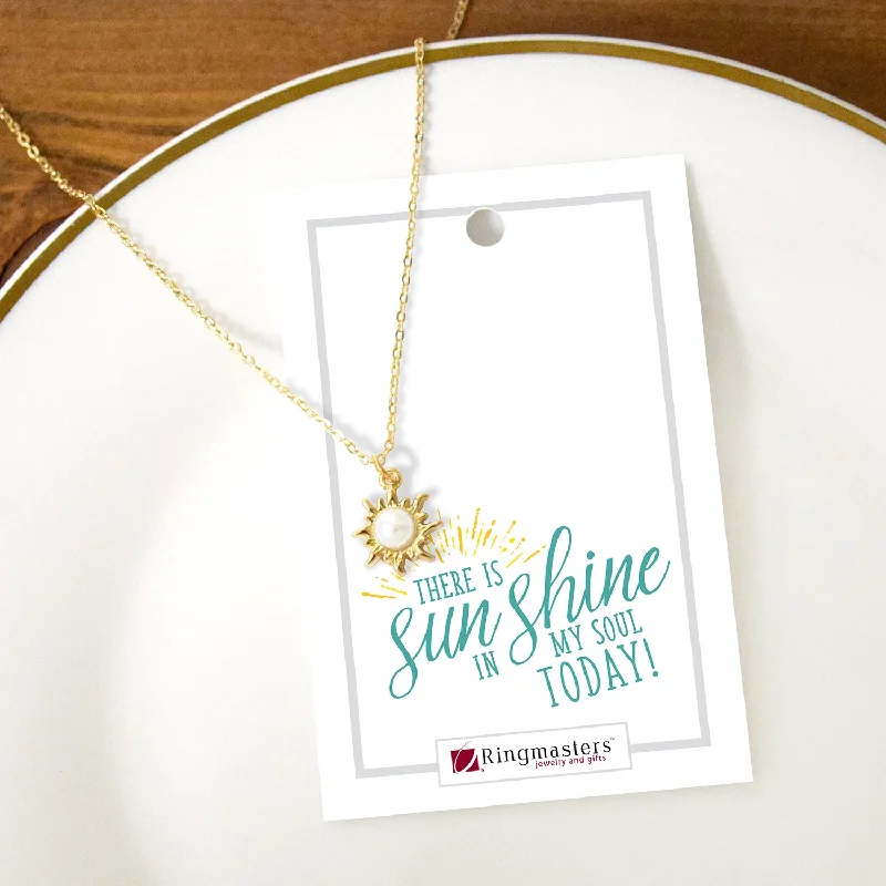 Stunning necklaces and pendants with birthstone pendants for a personal touch-There is SUNSHINE in My Soul Today - Sun Necklace