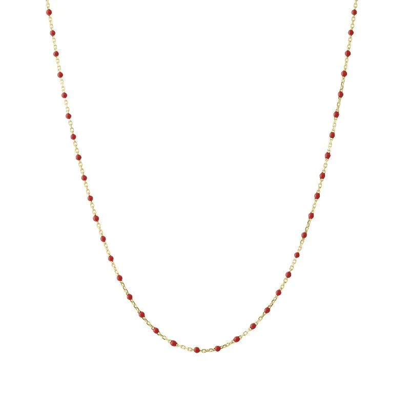 Best necklaces and pendants with sterling silver for an affordable yet stylish choice-16" Apple Tiny Dot Chain Necklace