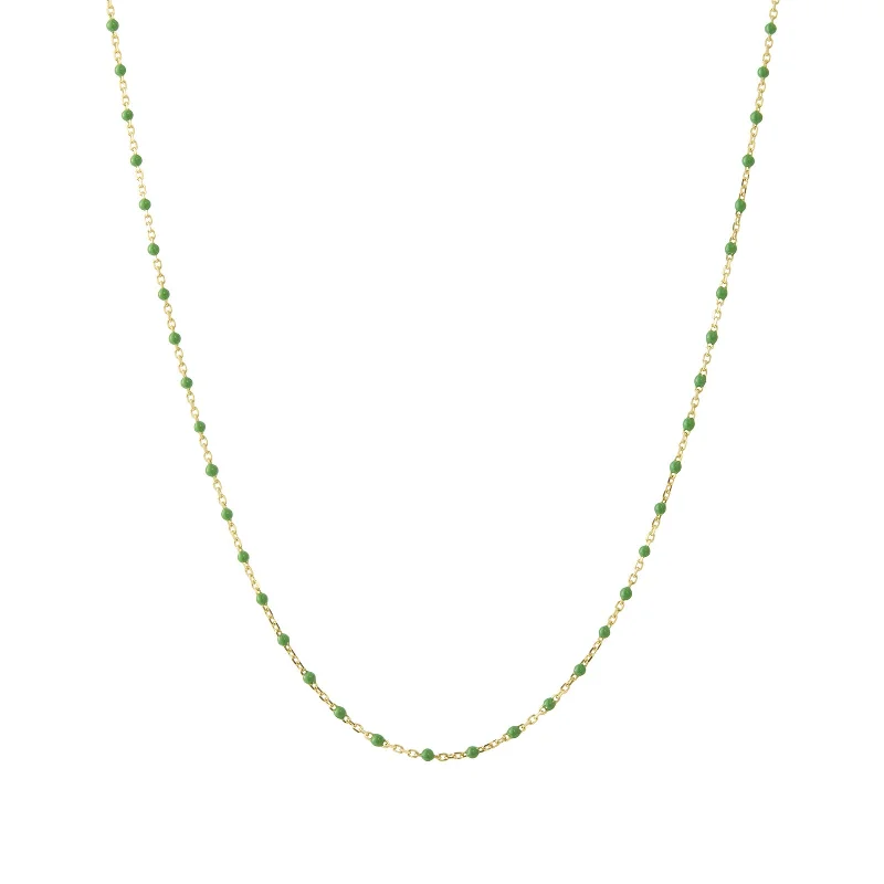 Best necklaces and pendants with minimalist pendants for a sleek, understated look-16" Kelly Green Tiny Dot Chain Necklace