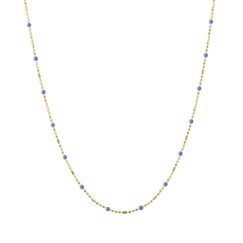 Best necklaces and pendants with infinity hearts for a romantic, eternal symbol-18" Lapis Dot Ball Chain Necklace