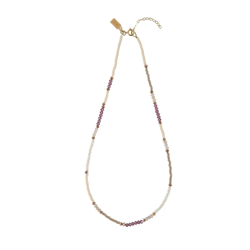 Best necklaces and pendants with layered designs for a chic, stacked look-Utulivu Assorted Beaded Necklace - PINK/PEARL/AMETHYST/HONEY