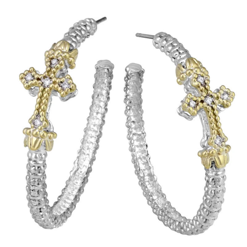 Best necklaces and pendants with opal gemstones for an iridescent glow-Vahan Cross Hoops